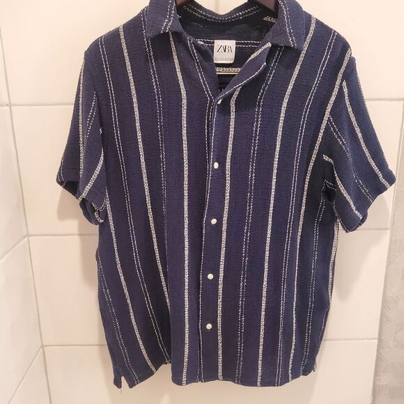 Zara Boho Poly Blend Button Top - Picture 1 of 3